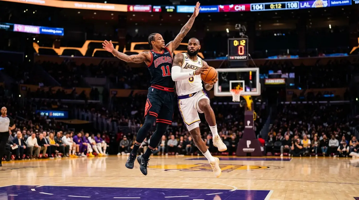 NBA basketball point spread betting demonstration on indoor hardwood court